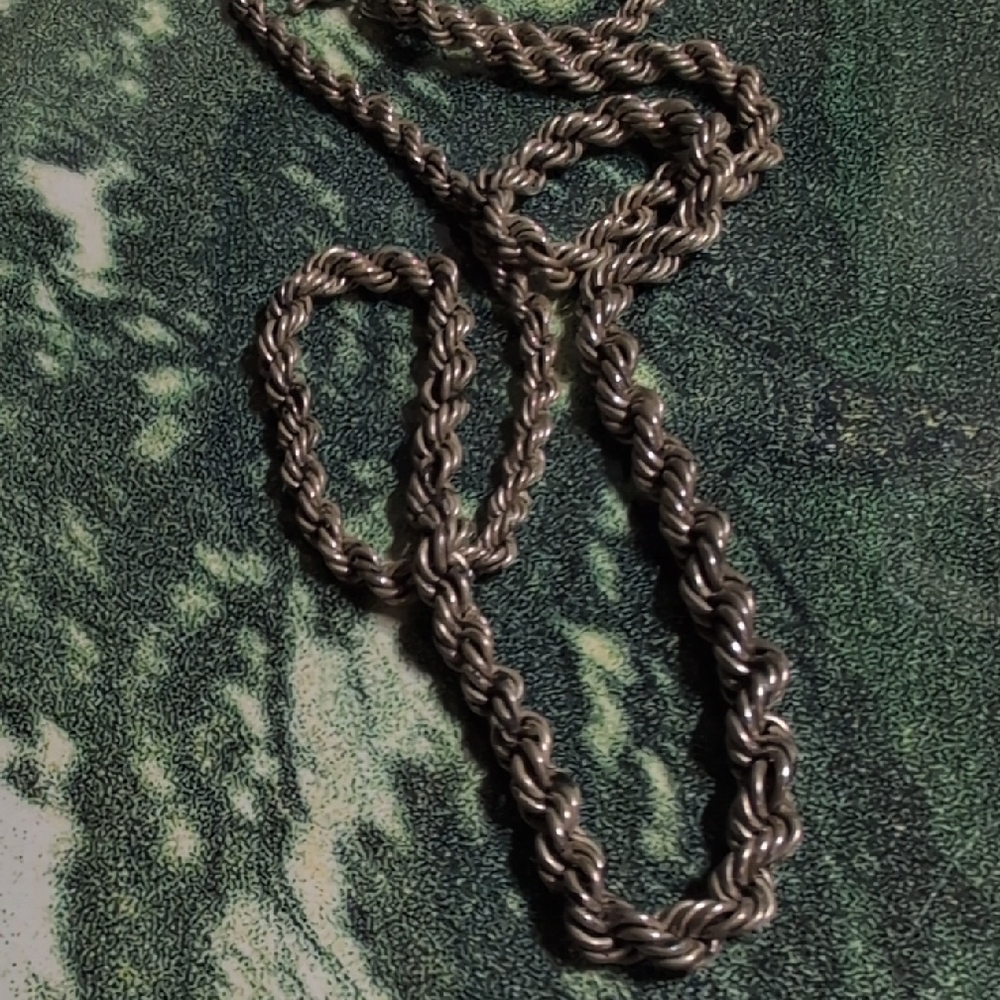 Source Unknown Twisted Silver Necklace - image 2
